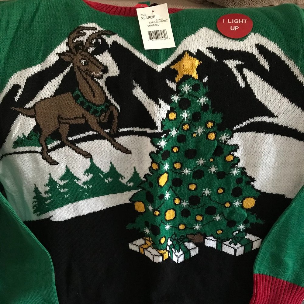 UGLY Christmas Sweater Motion- Censored light up
